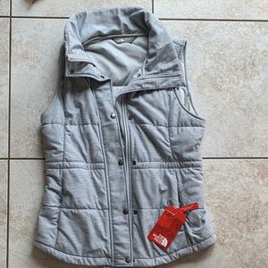 The North Face Light Gray Quilted Vest